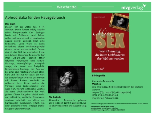 Waschzettel - Miss Sex